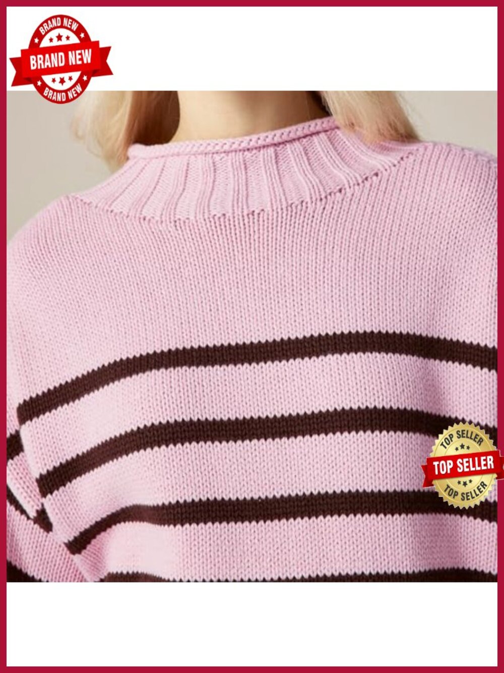 Oversized Roll Neck Sweater Chunky Knit Pullover Cozy Fall Long Sleeve Loose - Picture 2 of 3